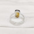 thumbnail image 6 of Natural Citrine Ring, Rough Citrine Gemstone Ring, November Birthstone, Twisted 2 Band, 925 Sterling Silver, Womens Ring, Christmas, Thanksgiving, Handmade, Statement Jewelry, Rough Gemstone Jewelry, 6 of 6