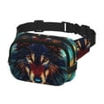 thumbnail image 2 of Honeii Mystic Wolf Dreamcatcher Print Square Double Layer Waist Bag,Waist Belt Bag Fashion Fanny Women and Men,For Travel Running Hiking Walking, 2 of 9