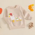 thumbnail image 3 of Okbabeha Toddler Baby Girl Boy Farm Outfits Clothes Embroidery Animals Sweatshirt Tops Long Sleeve Shirt Fall Winter Clothes, 3 of 7