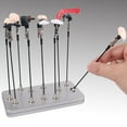 thumbnail image 3 of 12x Clip de Stick Herramientas de artesanía Soporte Clip para colorear Cabeza plana Pintura Soporte de color Clips Stick Aerógrafo Hugo Pinza para colorear cabeza plana, 3 of 6
