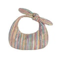thumbnail image 2 of Summer Straw Handbag for Women Elegant Knotted Bow Top Handle Clutch Purse Casual Beach Tote, 2 of 5