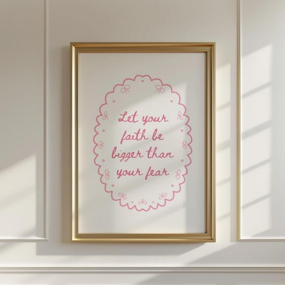 Pink Christian Wall Art Bible Verse Nursery Baby Room Decor Cute Bow Nursery Bible Art Baby Shower Christian Gift Wall Art In Pink Wall Art, Modern Wall Decor, 8x12 UNFRAMED