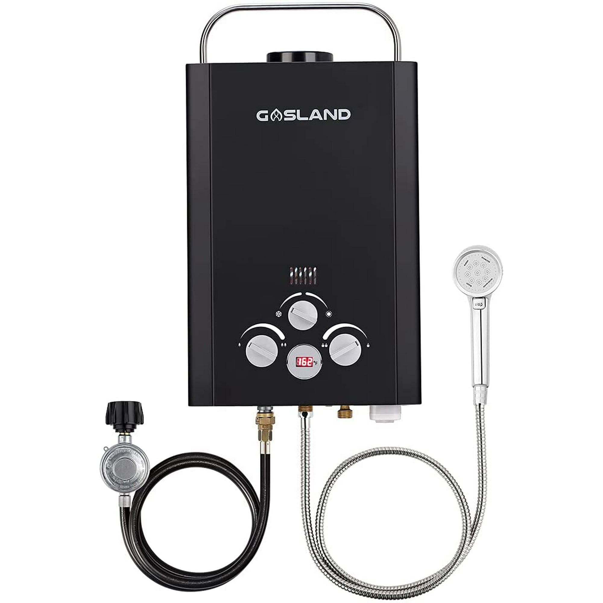 Tankless Water Heater, 1.58GPM 6L Outdoor Portable Gas Water Heater,  Instant Propane Water Heater, Overheating Protection, Easy to Install, Use  for RV Cabin Barn Camping Boat, Black (BE158B) | Walmart Canada
