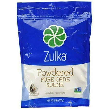 Zulka 661440001110 1 lbs Powdered Pure Cane Sugar