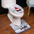 thumbnail image 3 of Funie 2Pcs/Set Cartoon Bathroom Toilet Seat Cover Pad Carpet Christmas Decoration, 3 of 8