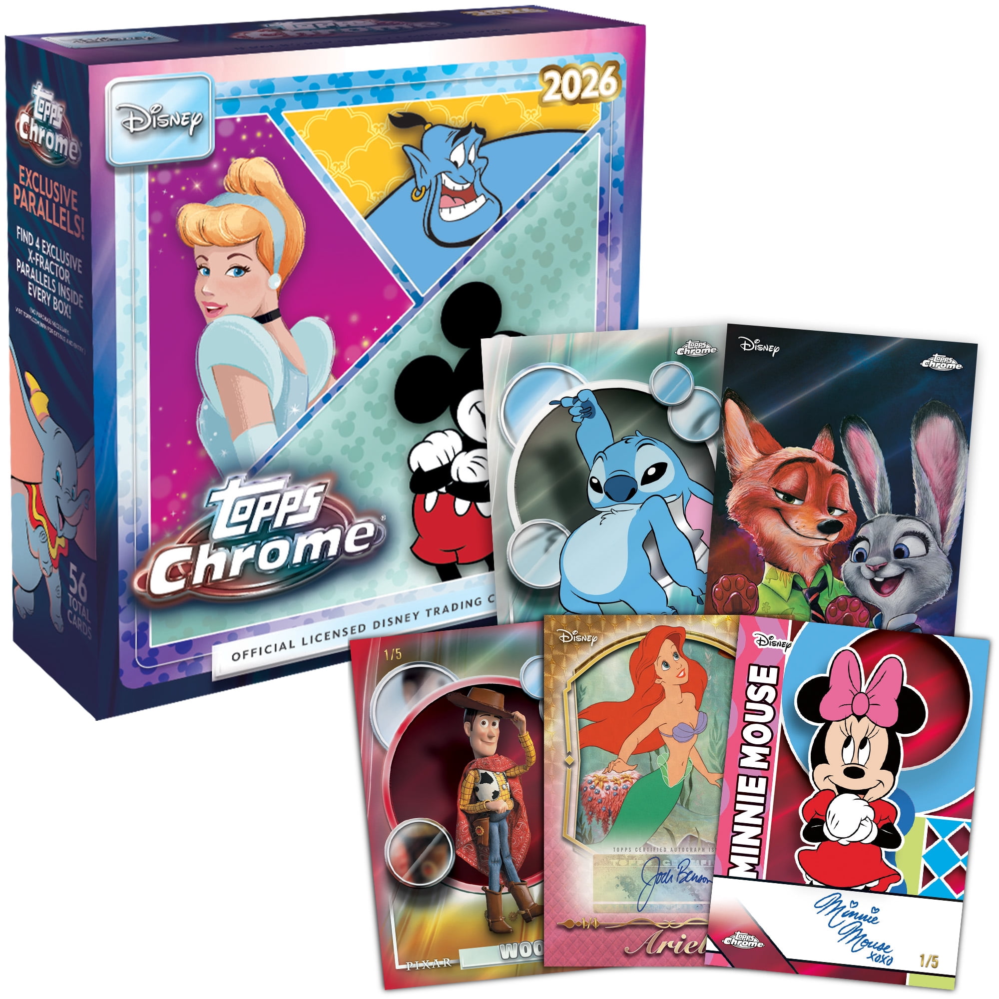 2026 Topps Chrome Disney - Factory Sealed - Mega Box