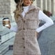 thumbnail image 5 of Chaleco de vellón de peluche para mujer, cárdigan cálido para otoño e invierno, chaleco de felpa sin mangas, chaleco para mujer, chaqueta tipo cárdigan con bolsillos, tallas S a XXL, 5 of 7