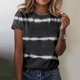 thumbnail image 2 of Blusa de manga corta con estampado de cuello redondo informal para mujer a la moda, Tops de verano Fridja ghk4872, 2 of 5