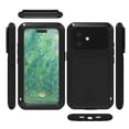 thumbnail image 5 of for iPhone 16 Metal + Silicone Case, Heavy Duty Shockproof Rugged Case with Built-in Glass Screen Protector, 360 Full Body Protective Tough Phone Cover for iPhone 16, Red, 5 of 9