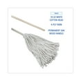 thumbnail image 4 of Boardwalk BWK116C 16 oz. Cotton Head Deck Mop with 48 in. Oak Wood Handle - White (6/Carton), 4 of 5