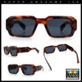 thumbnail image 2 of Mod Thick Plastic Minimal Plastic Retro Fashion Sunglasses Tortoise - Black, 2 of 7