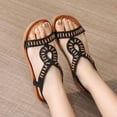 thumbnail image 2 of Agkizg Summer Women Sandals Low Heel Slide Sandals Casual Slippers Open Toe Beach Sandals Comfortable Shoes Black, Size 6, 2 of 5