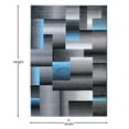 thumbnail image 5 of Emma + Oliver 5x7 Modern Cubist Olefin Accent Rug in Gradient Shades of Black, Gray and Blue with Natural Jute Backing, 5 of 7