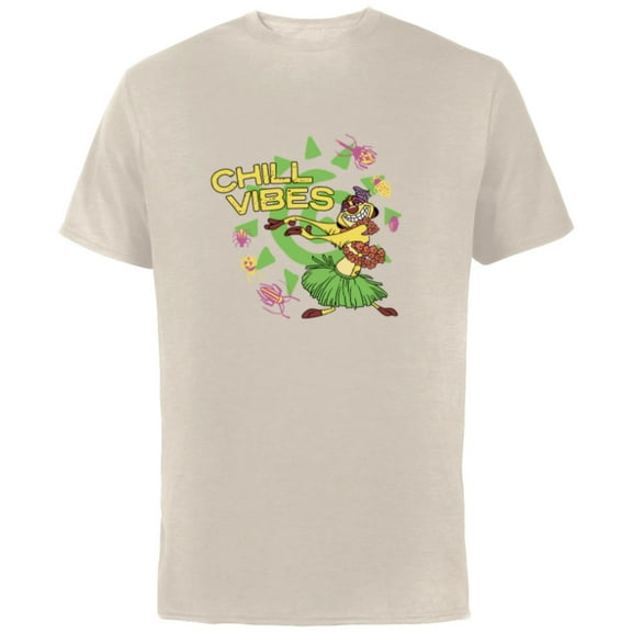 Disney The Lion King 30th Anniversary Timon Hula Chill Vibes - Short Sleeve Cotton T-Shirt for Adults - Customized-Natural