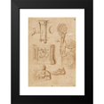 thumbnail image 2 of Nicolas Poussin 18x24 Black Modern Framed Museum Art Print Titled - Studies of Antiquities (1645), 2 of 5