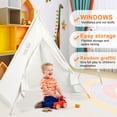 thumbnail image 5 of LELINTA Teepee Tent for Kids - Outdoor Portable | Play Tent for Boy and Girls | Childrens Kids Teepee Tent Playhouse, 5 of 8