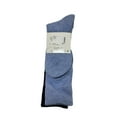 thumbnail image 3 of CALVIN KLEIN Mens 4 Pack Light Blue Assorted Logo Stretch Dress Crew Socks 10-13, 3 of 3