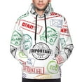 thumbnail image 4 of Bingfone Stamp Set Collection Men'S Drawstring Hoodie Long Sleeve Pocket Sweatshirts-Small, 4 of 9