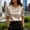 Khaki, variant on Womens T Shirts Solid Short Sleeve Crewneck Pearl Collar French Top Tees for Women Red L