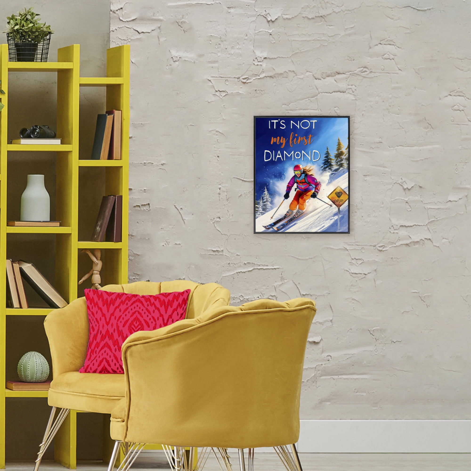 Stupell Industries Not My First Diamond Black Framed Giclee Art, design by Grotto Studios