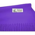 thumbnail image 5 of Unisex Winter Solid Plain Scarves Wool Feel Classic Super Soft Luxurious Scarf - Purple, 5 of 5