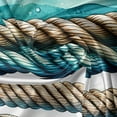 thumbnail image 3 of Ambesonne Nautical Valance & Curtain 3 Pcs Set, Icy Aquamarine Ocean Waves, 55"x45", Seafoam Beige Soft Blue, 3 of 7