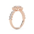 thumbnail image 4 of AFFY Hexagon Frame Halo Solitaire Engagement Rings for Women, IGI Certified 2.00 Carat (ctw) Lab Grown Diamond Anniversary Wedding Ring In 18k Solid Rose Gold F-G, VS-SI Quality Ring Size-8.5, 4 of 6