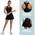 thumbnail image 5 of Sociala Women Tennis Dresses Set With Shorts and Pockets Golf Workout Outfits Skirts Sets, 5 of 7