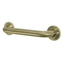 Kingston Brass DR414127 Manhattan 12-Inch Decorative 1-1/4-Inch OD Grab Bar, Brushed Brass