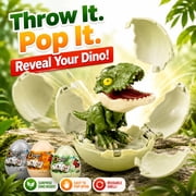 Funtogether Toys Dinosaur Eggs Toys for Kids Ages 3-6, Blind Box Style Pop Open Surprise Figures, 3 pack