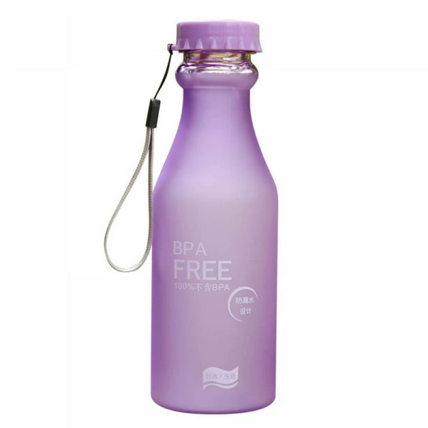 18oz Clear Water Bottles Airtight Screw Top Lids, Plastic Portable Soda Bottles for Water, Milk