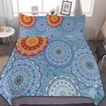 thumbnail image 1 of HAHDAXIA Mandala Bedding Solid Comforter Set for All Seasons,3 Pieces(1 Comforter+2 Pillowcases),Soft Microfiber Bedding Set Full(79"x90"), 1 of 7
