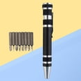 thumbnail image 5 of FRCOLOR Compact Black Pen Screwdriver Set with Non slip Engraved Pattern and 8 in 1 Mini Drivers for Repair Use, 5 of 10