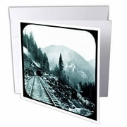 3dRose Trains Coming and Going Classic American Railroad, Greeting Cards, 6 x 6 inches, set of 12