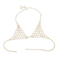 thumbnail image 1 of Mujer Cadenas pecho de imitación Cadena cuerpo Bikini Cadena para Joyas - Dorado, 1 of 8