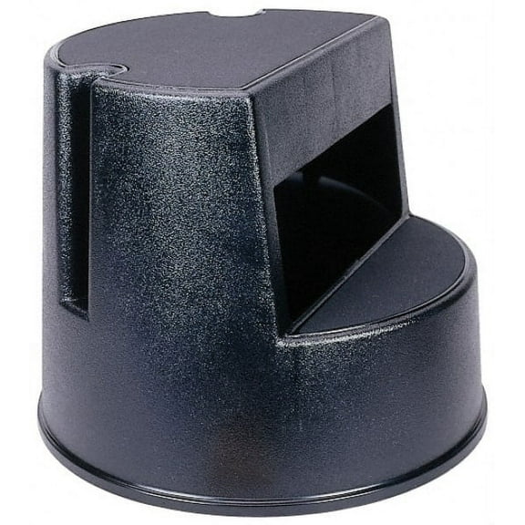 Rubbermaid 13" High x 16" Wide x 16" Deep, Black Step Stool with Retractable Rubber Casters