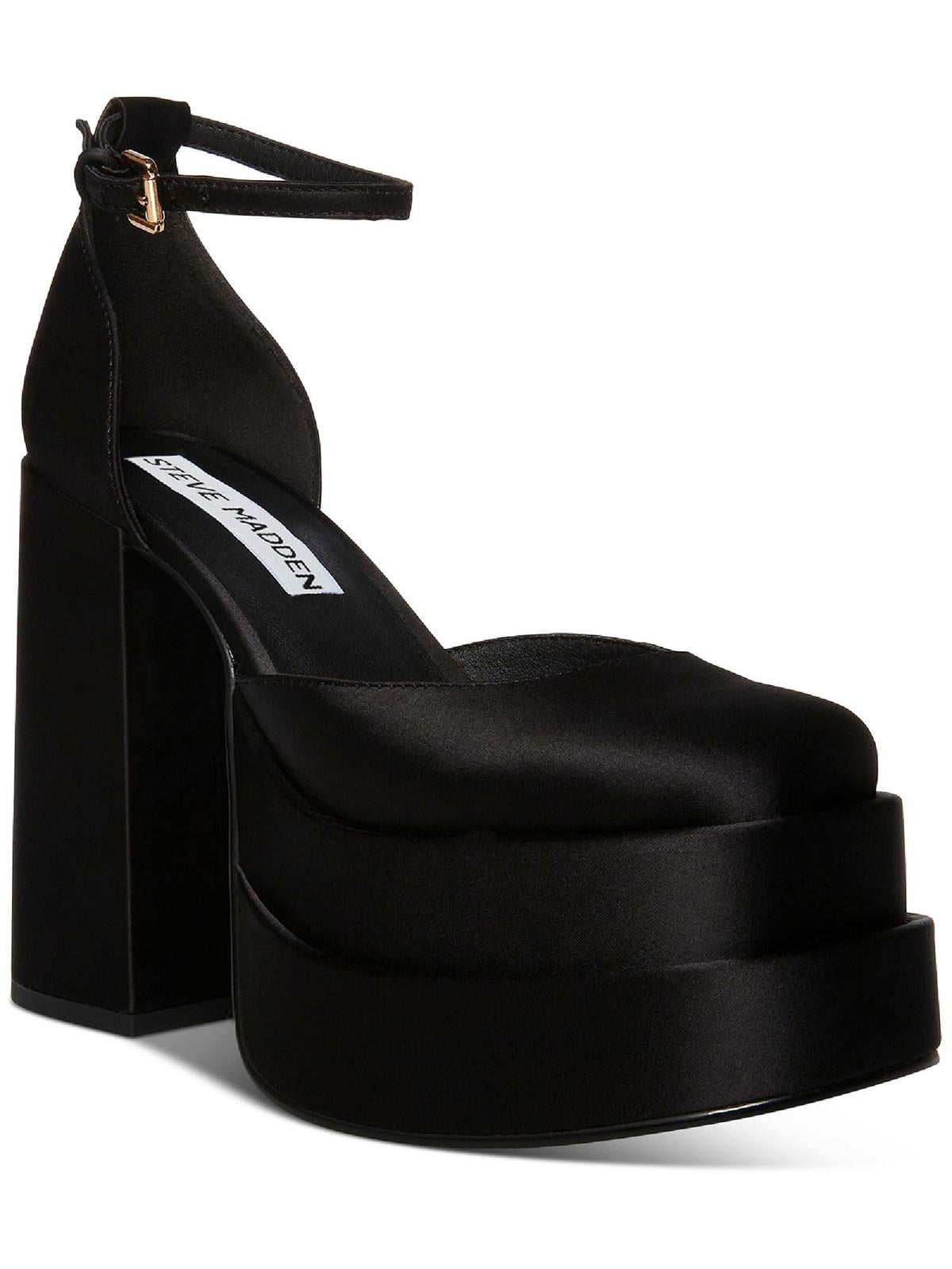 Steve Madden Charlize Women's Satin Platform Chunky Block Heel Pumps