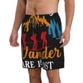 thumbnail image 2 of Balery Not All Who Wander Are Lost Hiking Traje de Baño Estilo Hawaiano para Hombre, Shorts de Secado Rápido con Bolsillos-Medium, 2 of 6