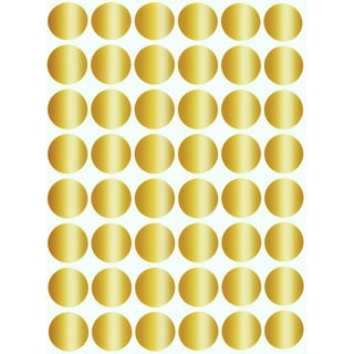 Small Metallic Gold Heart Stickers 1/2 Round