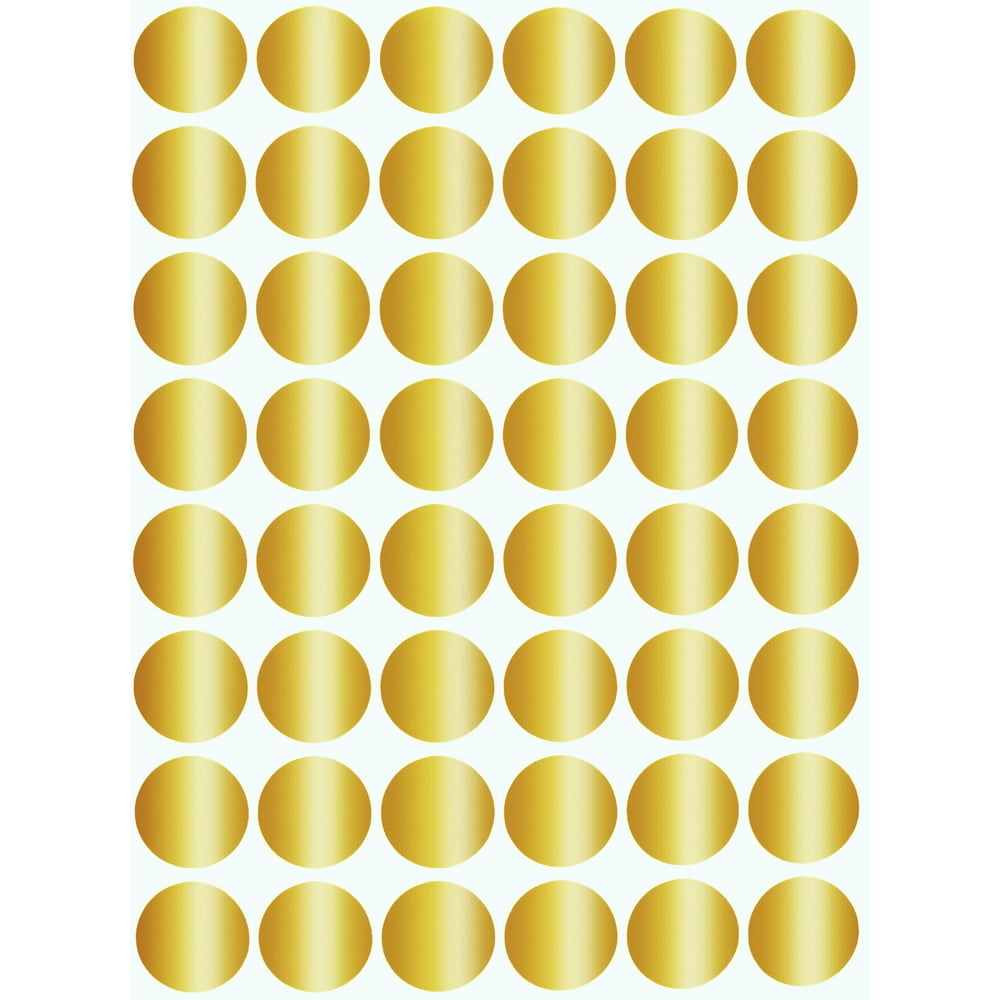 Round stickers approximately 3/4" 17 mm, Gold Dot Sticker 0.69 inch label in 720 Pack by Royal