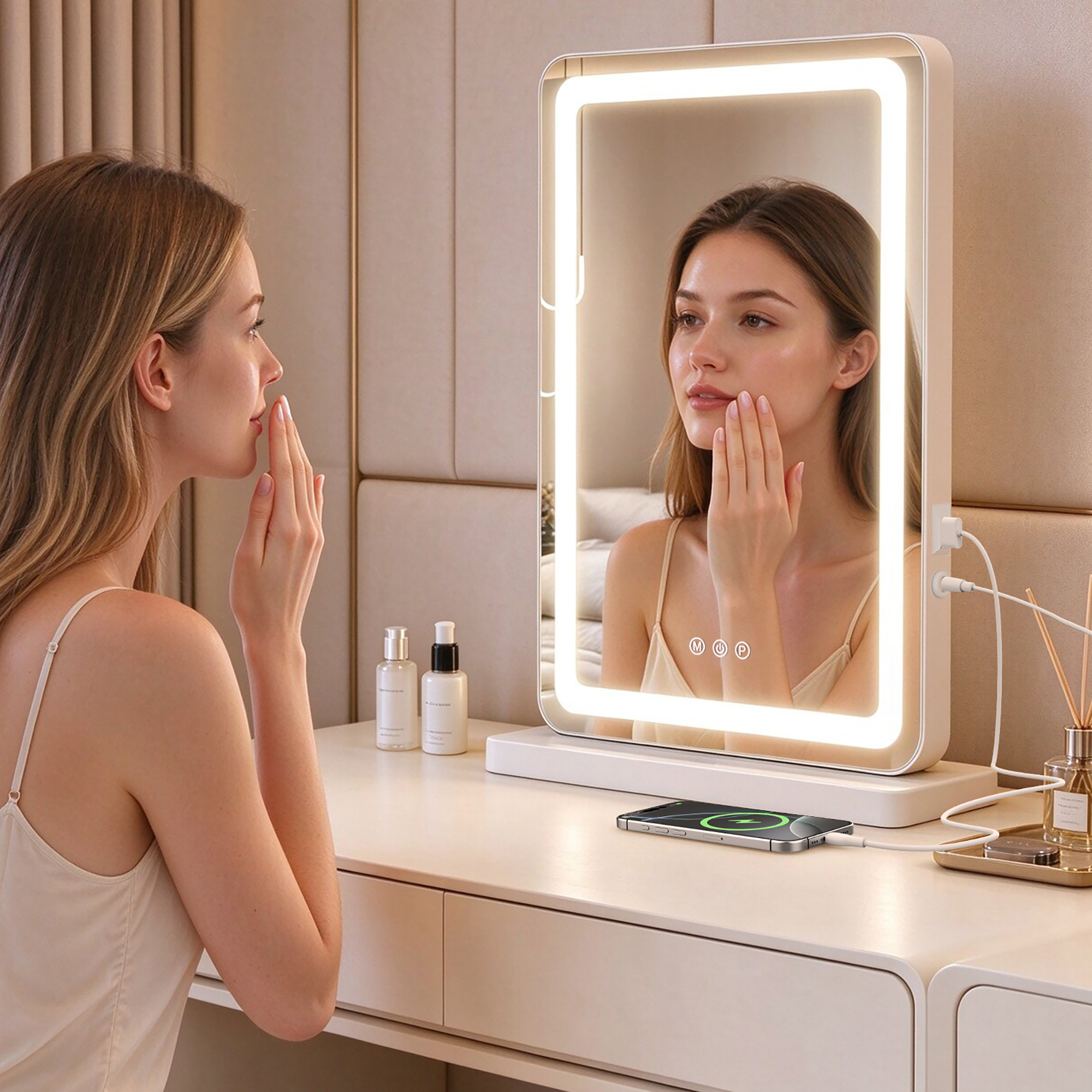Gianna 13x17 LED Vanity Mirror with Dimmable Lights photo 2