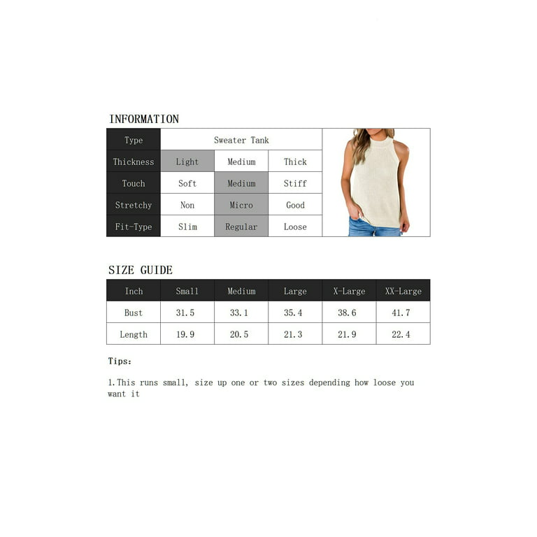 Sherrylily Women Summer Halter Tank Tops Sleeveless Casual Racerback Loose  Knit Cami Sweater Vest 