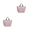 thumbnail image 2 of Sonducket Fiambrera térmica, bolsa de transporte, estuche aislado, almacenamiento de alimentos con cremallera, bolso plegable para mujer, viaje, cereza rosa 2Conjunto, 2 of 6