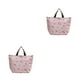 thumbnail image 3 of Minnieouse Fiambrera térmica, bolsa de transporte, bolsa aislada con cremallera, lavable, bolso de mano para niños y mujeres, viaje, hogar, cereza rosa 2Conjunto, 3 of 6