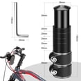 thumbnail image 3 of Bike Handlebar Extender, Bike Stem Riser Extender MTB Handlebar Extension with 2 Hex Key for 28.6mm Fork, Aluminum Alloy Black, 3 of 8