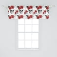 thumbnail image 2 of Ambesonne Rose Window Valance, Watercolor Gothic, 54" X 18", Vermilion Black Green, 2 of 3