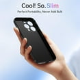 thumbnail image 2 of OriginalFit Slim Case for iPhone 14 Pro 6.1'', Ultra Thin Sturdy Protective Phone Case with Full Camera Protection & Anti-Scratch & No Fingerprint Hard Matt Back Cover, Silky-Touch, Black, 2 of 14