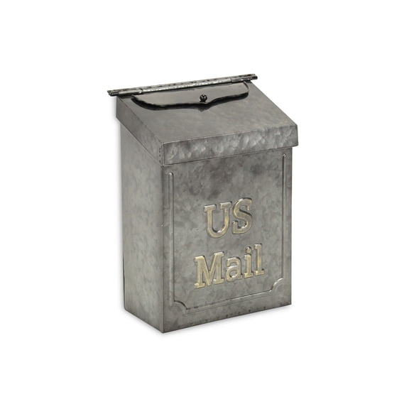 Contemporary Home Living Handmade Galvanized US Mail Box - 11.5" - Gray