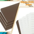 thumbnail image 4 of 4 Pack A6 Notebook, A6 Journal Mini Notebook Pocket Kraft Memo Notepads Lined Sketchbook Small 3.5x5.5 Inch 30 Sheets for Men Women Office Supplies Purse Travelers, Brown, 4 of 6