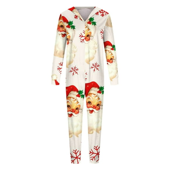EGNMCR Christmas Pajamas for Family, Classic Plaid Xmas Sleepwear for Christmas Parent-Child Outfit Parent-child Christmas Set Printed Home Wear Hoodid Pajamas Moms Jumpsuit Women Blouse pants